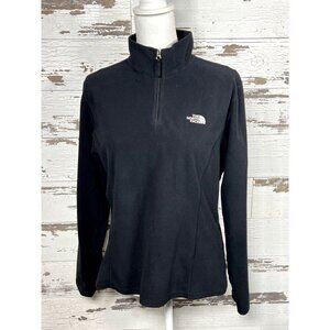 NORTH Face 1/4 Zip TKA 100 Fleece Pullover Black L EUC